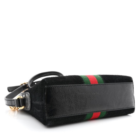 Gucci Suede Patent Web GG Small Ophidia Shoulder Bag - Picture 3 of 7